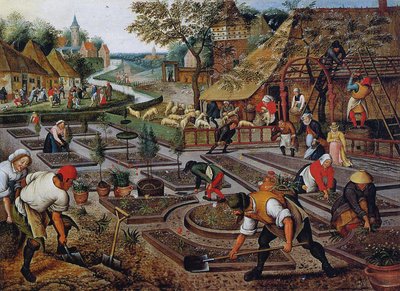 Gardening by Pieter Brueghel the Younger